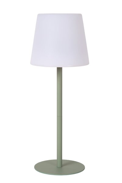 LED Tischlampe Akku Messing Grün 2700 K 41 cm blendarm