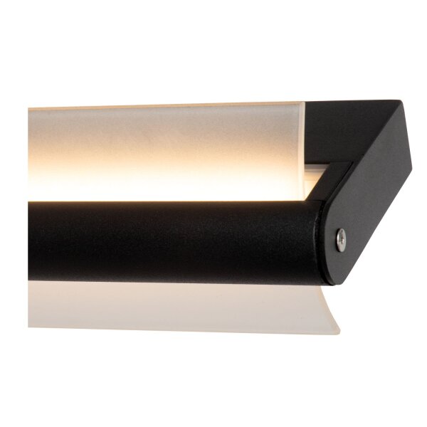 LED Wandlampe Schwarz 3000 K IP44 L:60 cm edel