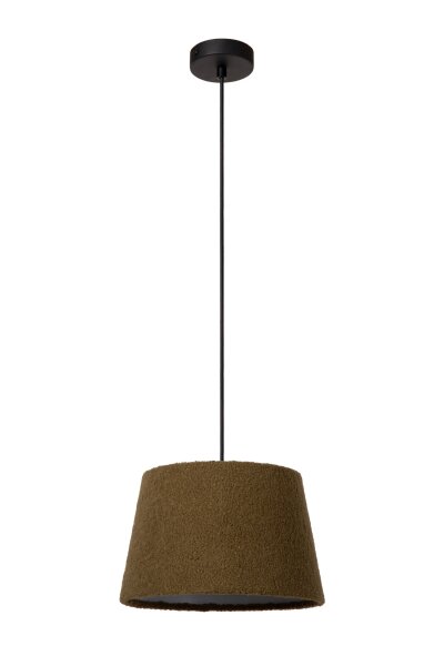 Hängelampe Stoff Schirm Grün E27 Ø28 cm rund blendarm