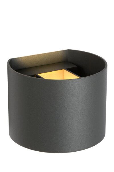 Wandlampe Up Down Grau 2700 K G9 B:13 cm modern