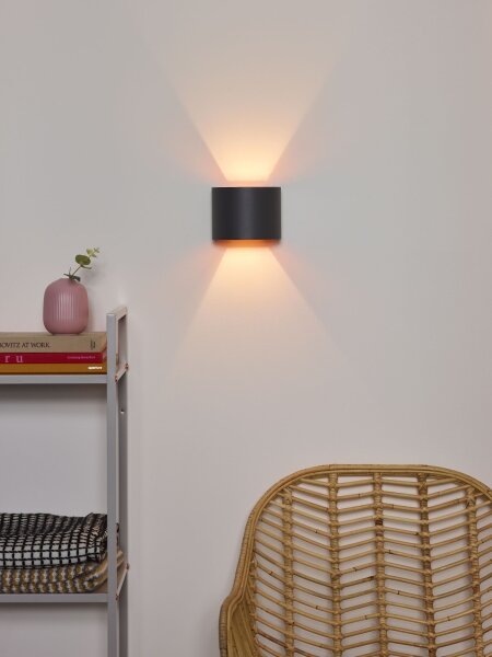Wandlampe Up Down Grau 2700 K G9 B:13 cm modern