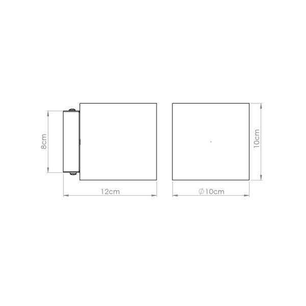 Wandlampe Beton Beige G9 L:12 cm Up Down Indirekt