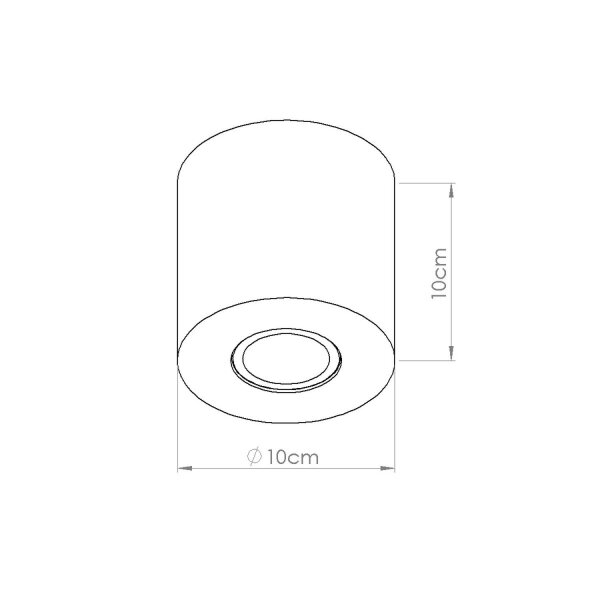 Aufbaustrahler Beton Olivgrün GU10 B:10 cm Modern