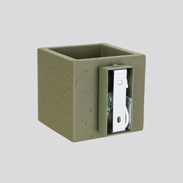Wandleuchte Beton Olivgrün G9 T:12 cm Up Down Indirekt