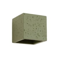 Wandleuchte Beton Olivgrün G9 T:12 cm Up Down Indirekt