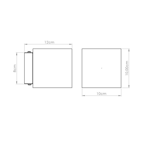 Wandlampe Beton Beige G9 L:10 cm Up Down Indirekt