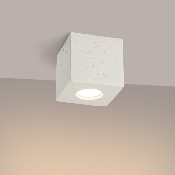Deckenstrahler Beton Beige GU10 B:10 cm Aufbau Spot