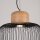 Hängelampe Stahl Holz Schwarz E27 L:35 cm Modern