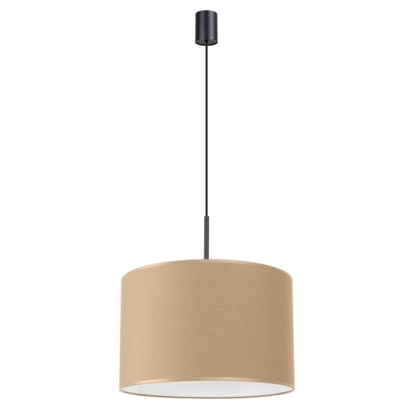 Hängelampe Stoff Taupe E27 L:40 cm blendarm Modern