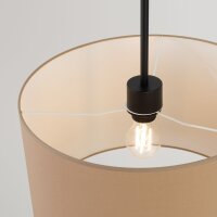 Hängelampe Stoff Taupe E27 L:40 cm blendarm Modern