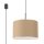 Hängelampe Stoff Taupe E27 L:40 cm blendarm Modern