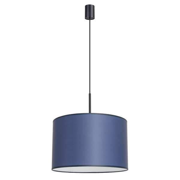 Hängelampe Stoff Marine Blau E27 L:40 cm blendarm