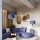 Hängelampe Stoff Marine Blau E27 L:40 cm blendarm
