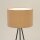 Stehleuchte Stoff Taupe E27 H:135 cm Tripod Modern