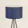 Stehleuchte Tripod Stoff Marine Blau E27 H:135 cm