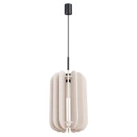 H&auml;ngelampe Stahl Filz Grau E27 L:27 cm Schirm Modern