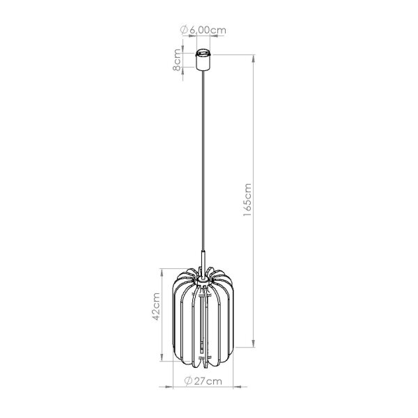 Pendelleuchte Filz Gelb E27 L:27 cm Schirm Modern