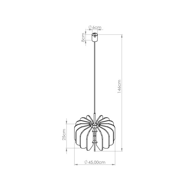 Pendelleuchte Filz Beige E27 L:45 cm Schirm Design