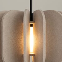 Pendelleuchte Filz Beige E27 L:45 cm Schirm Design