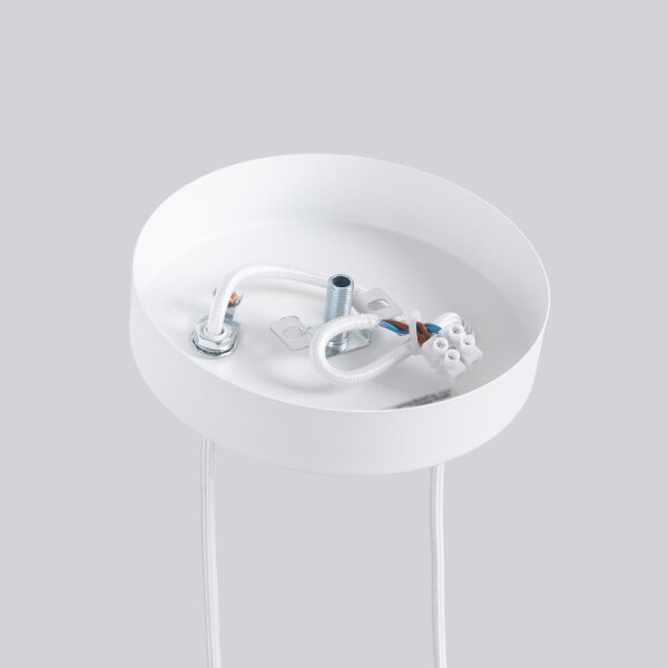 Hängelampe Metall Weiß G9 L:15 cm 2-flammig Modern