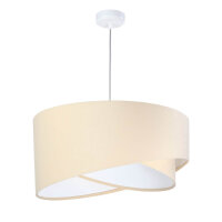 Suspension MADAN cr&egrave;me blanc rond &Oslash;50cm