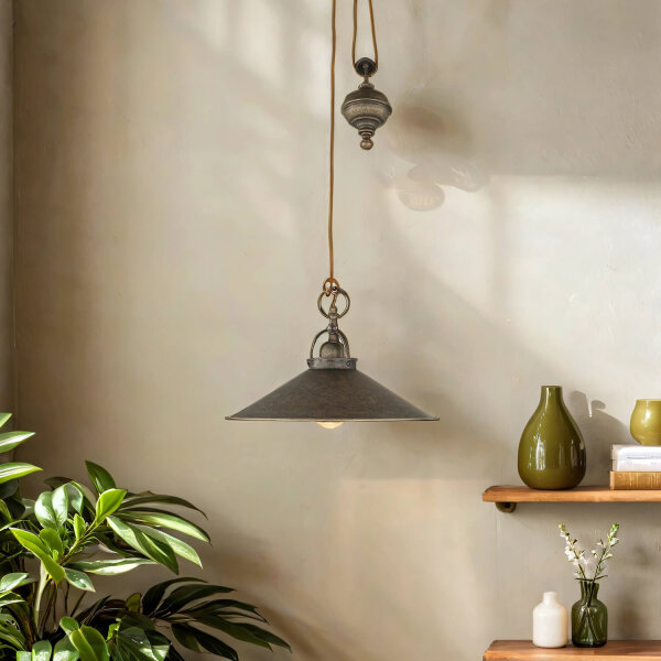 Suspension réglable en hauteur Rustique Bronze Antique
