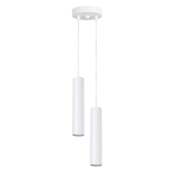Hängelampe Stahl Weiß GU10 L:15 cm Modern Design