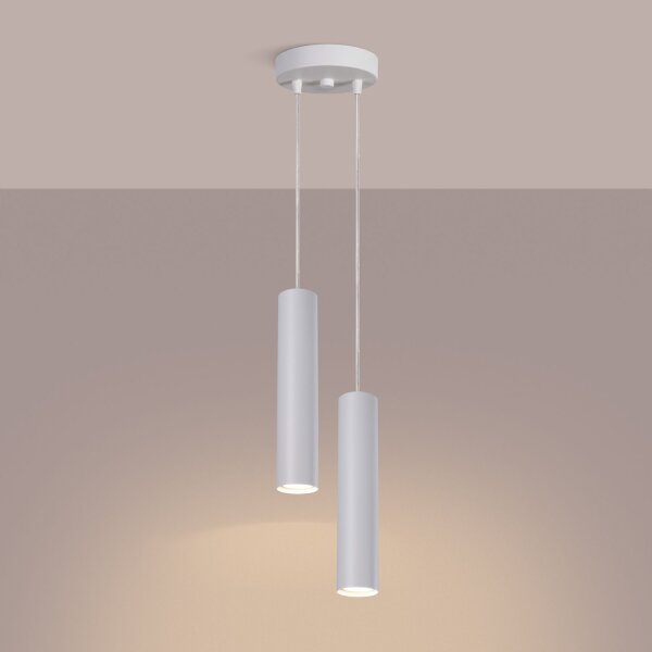 Hängelampe Stahl Weiß GU10 L:15 cm Modern Design
