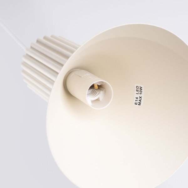 Pendelleuchte Metall Beige E14 L:30 cm 3-flammig