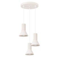 Pendelleuchte Metall Beige E14 L:30 cm 3-flammig