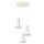 Pendelleuchte Metall Beige E14 L:30 cm 3-flammig