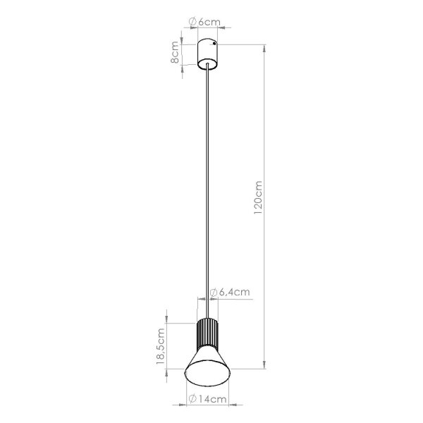 Hängelampe Stahl Aluminium Grün E14 L:14 cm Modern