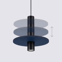 Pendelleuchte Stahl Filz Marineblau GU10 Ø30 cm...