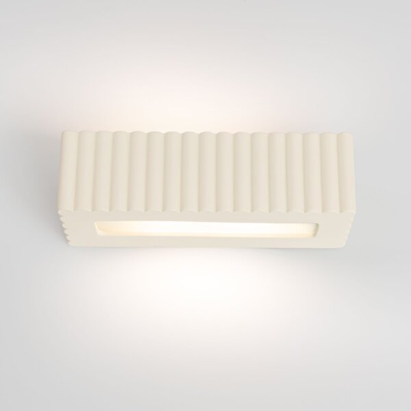 Up Down Wandleuchte Keramik Beige indirekt E27 B:34 cm