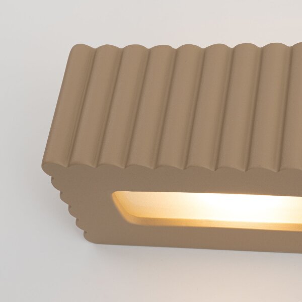 Up Down Wandlampe Keramik Taupe E27 B:34 cm indirekt