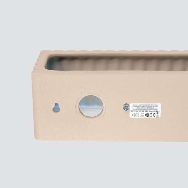 Up Down Wandlampe Keramik Taupe E27 B:34 cm indirekt