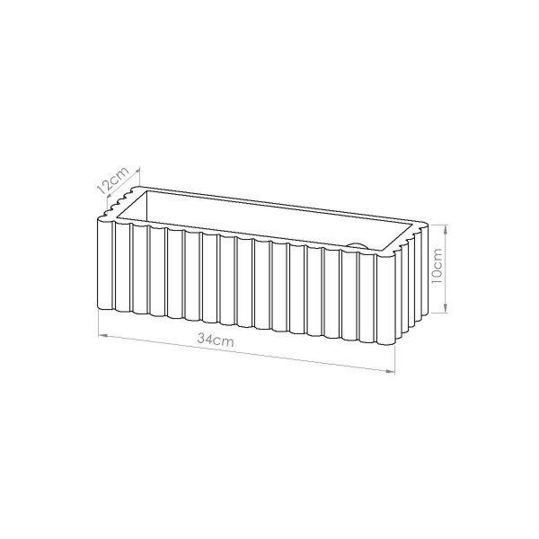 Up Down Wandlampe Keramik Taupe E27 B:34 cm indirekt