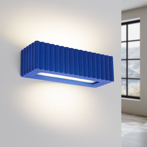 Wandlampe Keramik Ultramarin E27 B:34 cm Up Down Modern