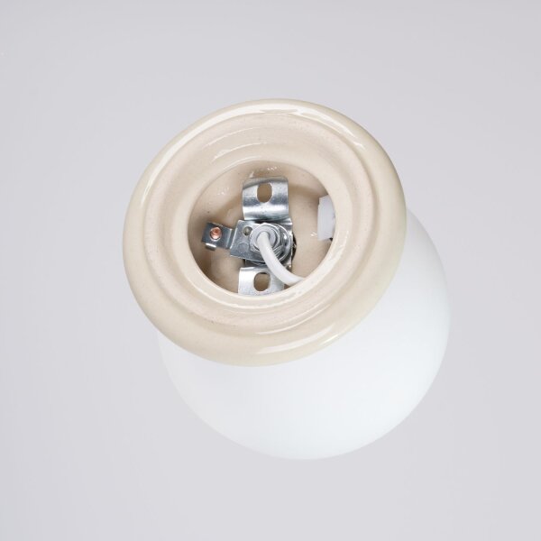 Wandlampe Keramik Glas Beige G9 IP44 B:12 cm blendarm