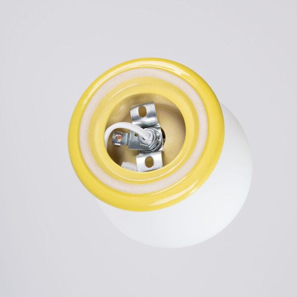 Wandleuchte Keramik Glas Gelb G9 IP44 T:16 cm blendarm