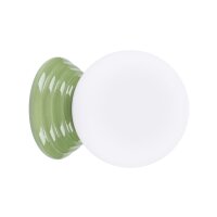 Wandleuchte Keramik Glas Olivgr&uuml;n G9 IP44 T:16 cm