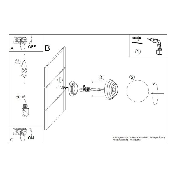 Wandleuchte Keramik Glas Blau G9 IP44 B:12 cm blendarm