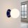 Wandleuchte Keramik Glas Blau G9 IP44 B:12 cm blendarm