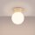 Deckenlampe blendarm Keramik Glas Beige G9 IP44 B:12 cm