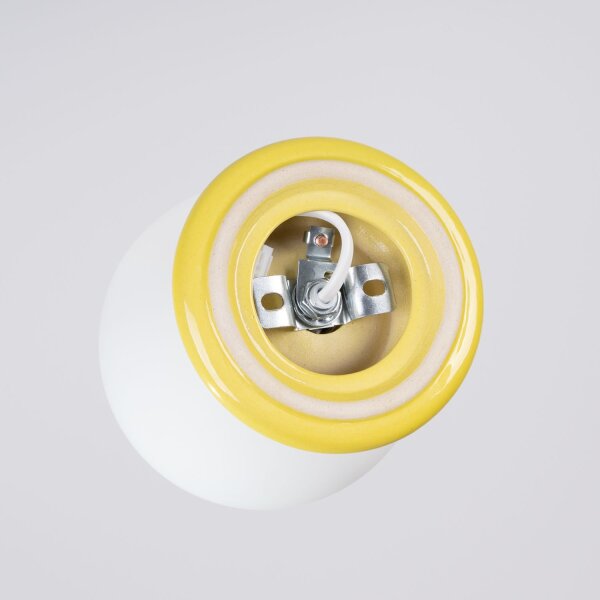 Deckenleuchte Keramik Glas Gelb G9 IP44 H:16 cm Modern