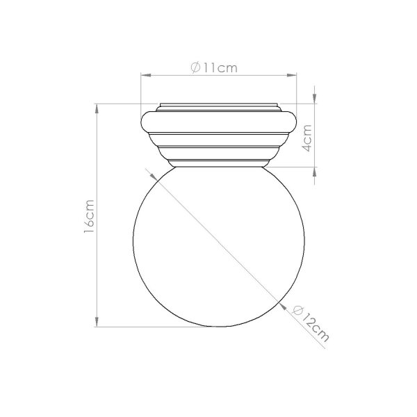 Deckenlampe Modern Keramik Glas Orange G9 IP44 B:12 cm