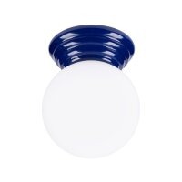 Deckenleuchte Keramik Glas Ultramarin G9 IP44 B:12 cm