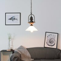 Suspension rustique Lampe &agrave; suspendre E27 Fiordo