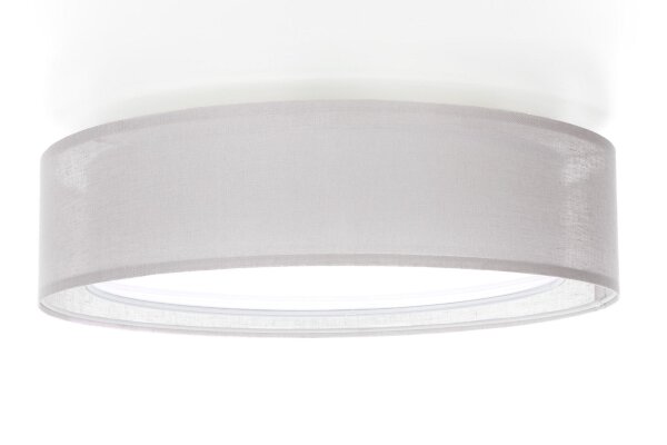 Runde Deckenlampe Stoff Beige E27 Ø60 cm blendarm