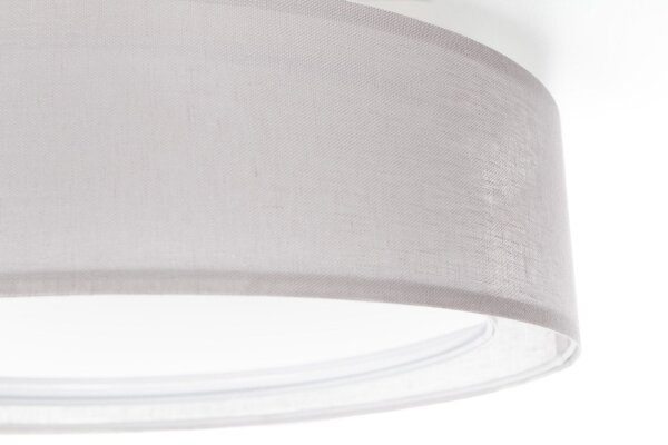 Runde Deckenlampe Stoff Beige E27 Ø60 cm blendarm